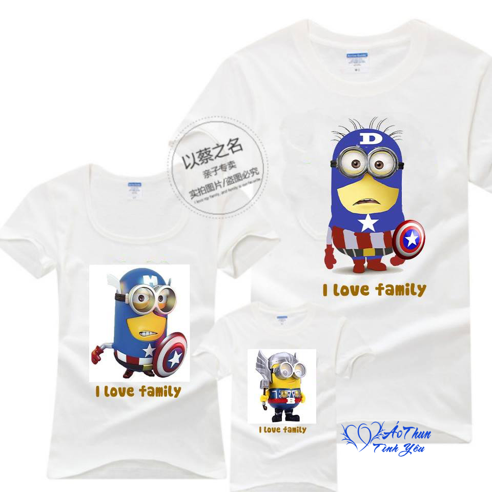 Áo Thun Gia đình minions dễ thương