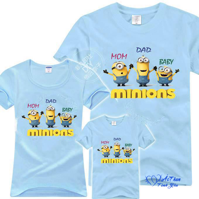 Áo Thun Gia Đình Minions vui vẻ